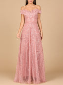 Off Shoulder Beaded Ballgown