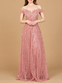 Off Shoulder Beaded Ballgown