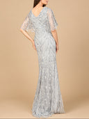 Cape Sleeve Mermaid Gown