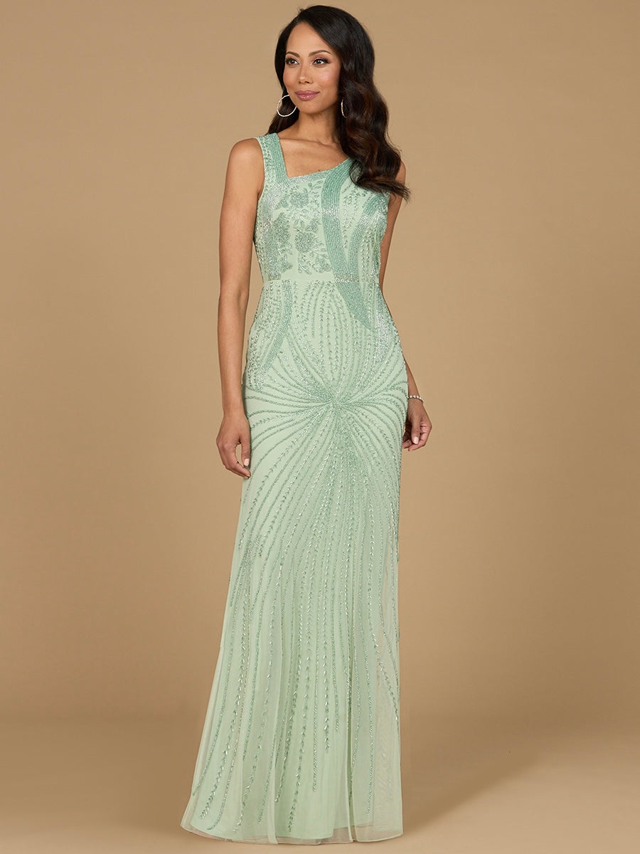 Lara 28976  - Asymmetrical, Beaded Gown