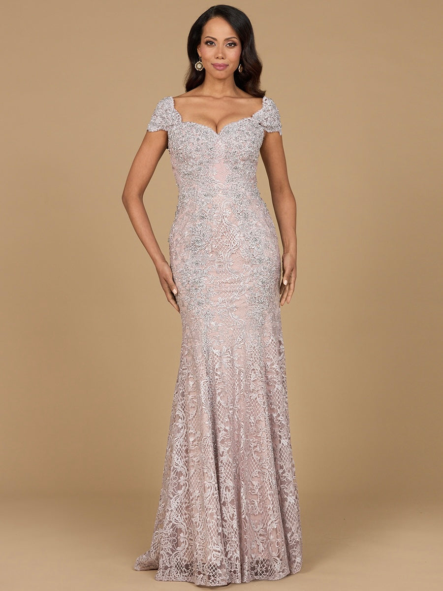 Lara 28980- Fitted Lace Mermaid Gown