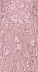 Cap Sleeves, A-line Dress with Feathers