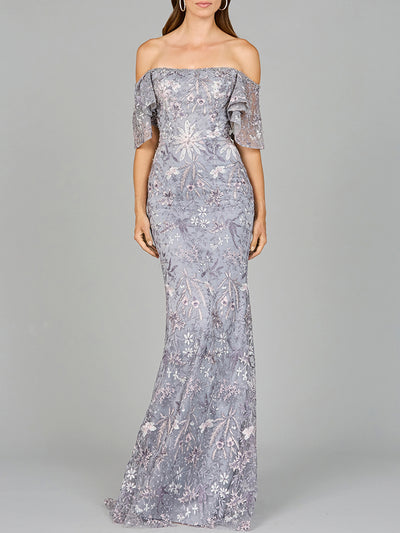 Lara 29001 - Elegant Off Shoulder Embellished Gown
