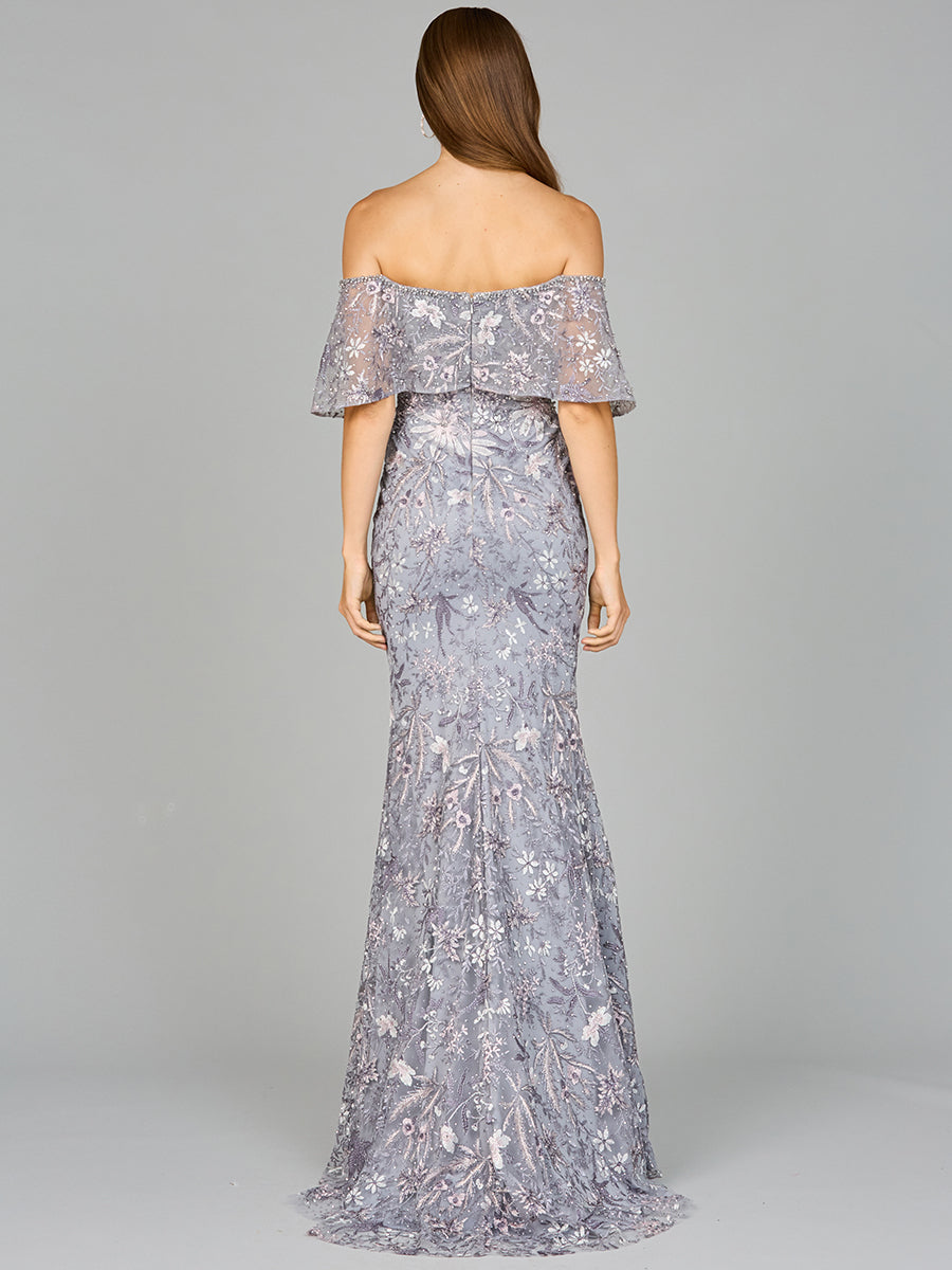 Lara 29001 - Elegant Off Shoulder Embellished Gown