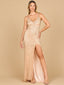 Lara 29004 - Fitted Beaded Gown with Spaghetti Straps