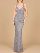 V-Neck Fitted Gown | 29006