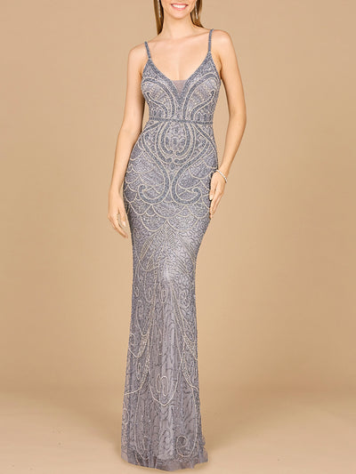 Lara 29006 - V-Neck Fitted Gown