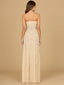 Strapless Beaded Gown with Slit  - OUTLET