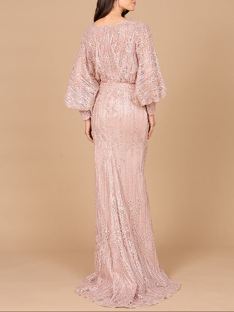 bishop sleeve prom dress J'Adore Dresses J25010