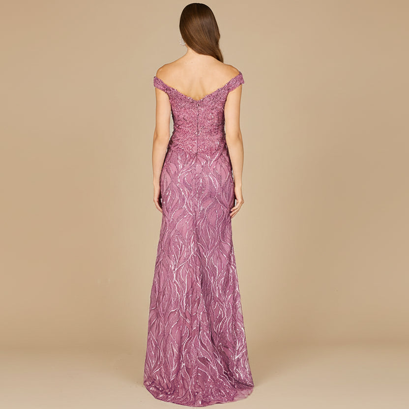 Off Shoulder, Mermaid Lace Gown – Lara New York