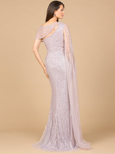 Lara 29051 - One Shoulder Fitted Gown