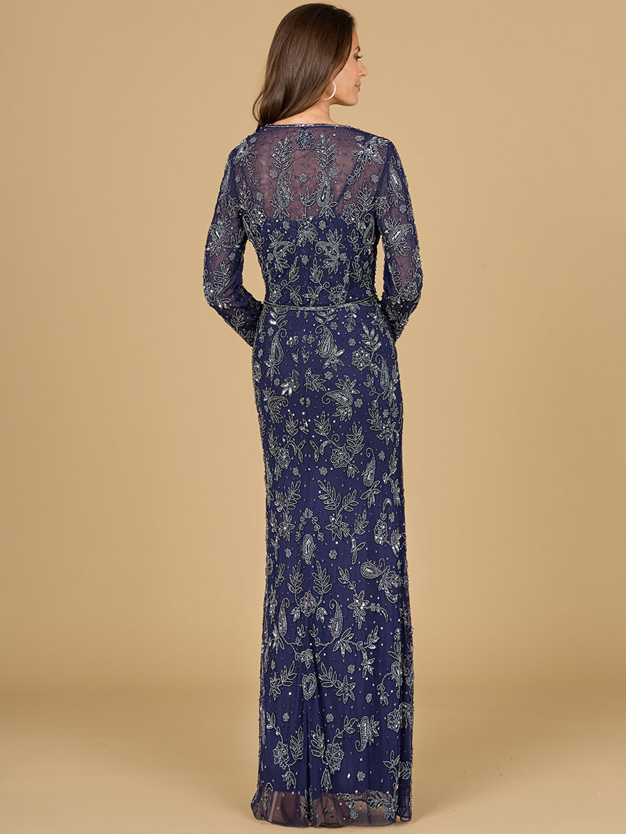 Lara 29075 - Sheath Gown with Long Sleeve Jacket