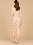 Long Sleeve V-Neck Cocktail Dress