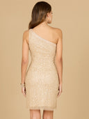 One Shoulder Cocktail Gown  - OUTLET