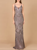 Sleeveless V-Neck Beaded Dress
