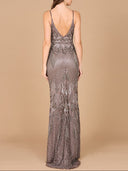 Sleeveless V-Neck Beaded Dress
