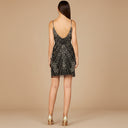 Embellished Cocktail Dress with V-Neckline