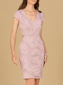 Cap Sleeve Cocktail Gown  - OUTLET
