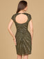 Cap Sleeve Cocktail Gown  - OUTLET