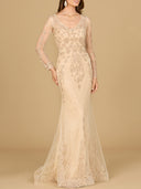 Long Sleeve Lace Mermaid Gown