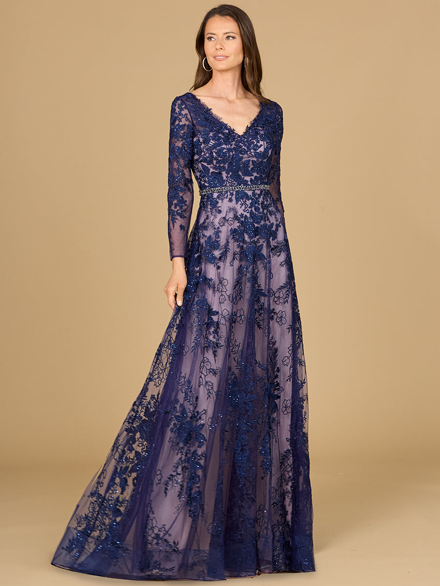V neck lace gown new arrivals