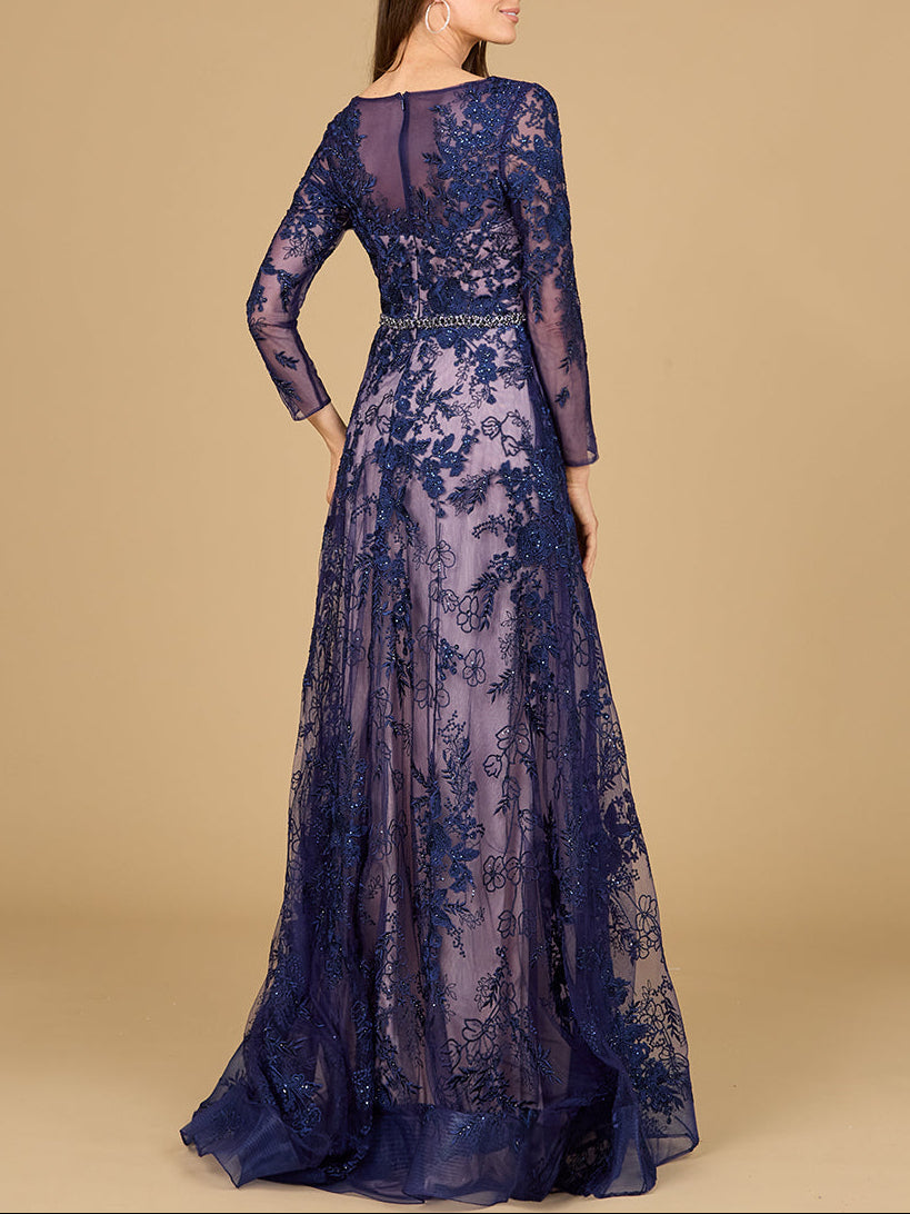 lara lace dress Lara Dresses 28965 - Long Lace A-line Dress