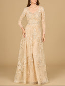 Lace Ballgown with Long Sleeves