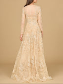 Lace Ballgown with Long Sleeves