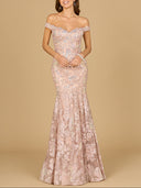 Off Shoulder Mermaid Beaded Gown