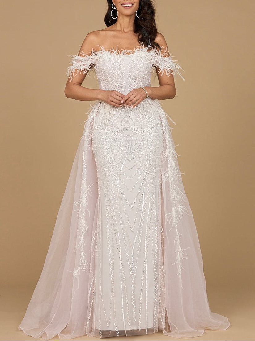 off the shoulder feather dresses Ava Presley Off Shoulder Feather Homecoming Dress 29124