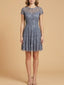 Cap Sleeve Sequin Short Dress