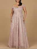 Off Shoulder Embroidered Ballgown