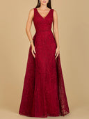 Lace Embroidered Overskirt Dress | 29197  - OUTLET