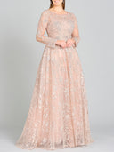 Long Sleeve High Neck Gown