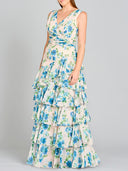 Ruffle Skirt Print Dress - OUTLET