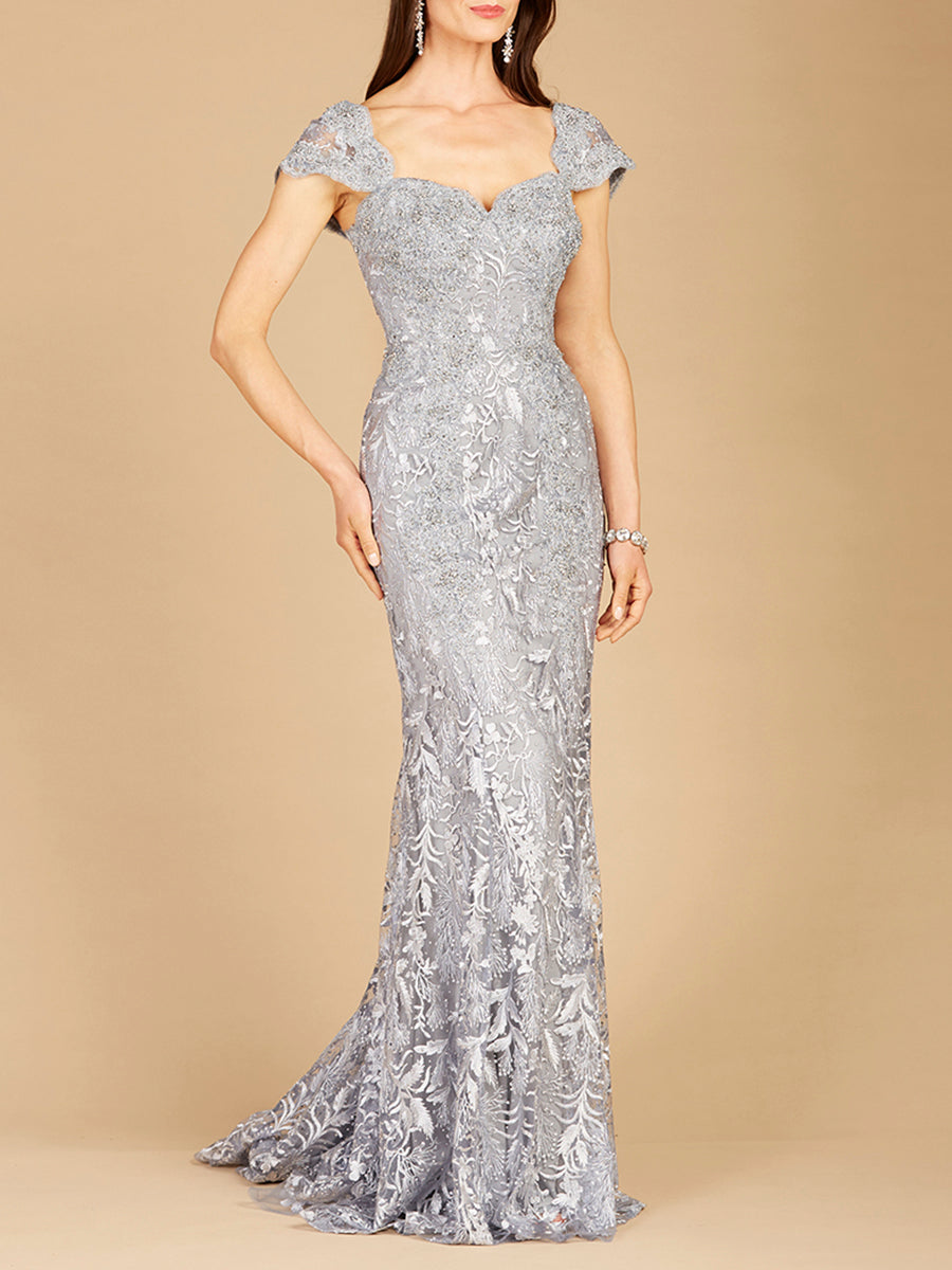 Lara 29295 - Fitted Lace Mermaid Gown