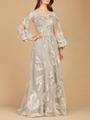 Balloon Sleeves Ball Gown