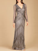 Long Sleeve Fringe Dress