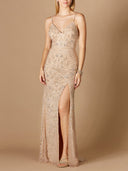 Beaded Tank Dress with Slit  - OUTLET