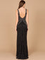 Lara 29499 - Embellished Long Dress with Thigh High Slit