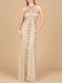 Halter Neck Dress with Keyhole