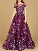 Beautiful Lace Applique A-line Ball Gown | Lara 29619