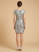 Art Deco Beaded, V-neck Mini Dress | 29909