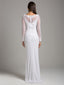 Lara 51004 - High Neck, Long Sleeve Beaded Wedding Gown