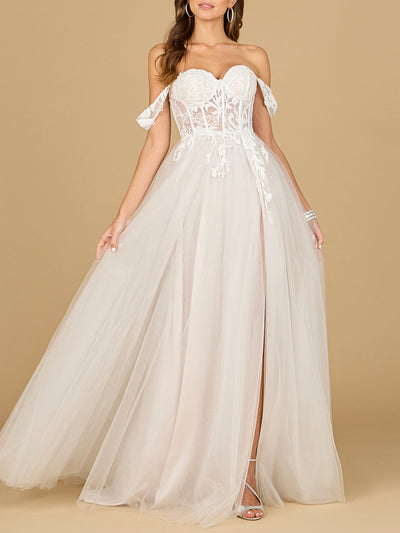 Corset, Off Shoulder Bridal Gown