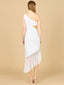 One Shoulder High-Low Beaded Gown | 51181
