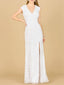 Beaded Cap Sleeve Wedding Dress