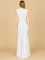 Beaded Cap Sleeve Wedding Dress