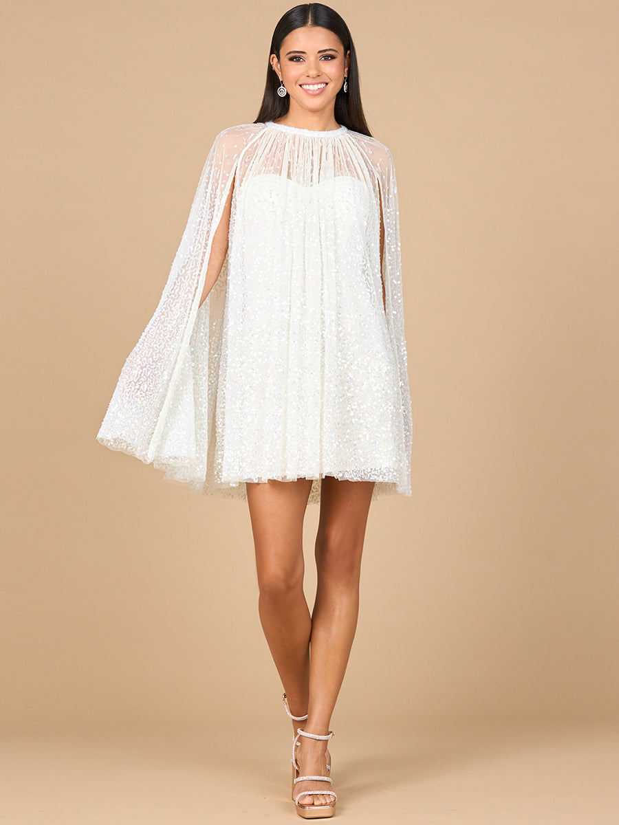 Lara 51199 Beaded Bridal Short Dress – Lara New York