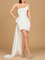 Strapless Bridal Cocktail Dress with Train